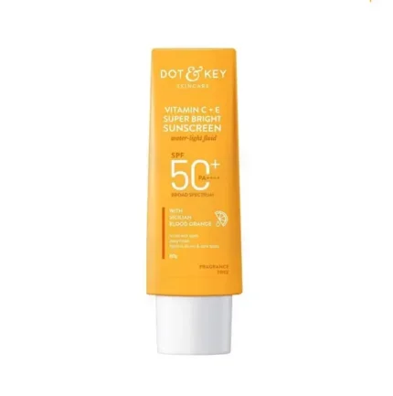 Dot & Key Vitamin C + E Super Bright Sunscreen SPF 50+ PA++++ with Sicilian Blood Orange (80g)