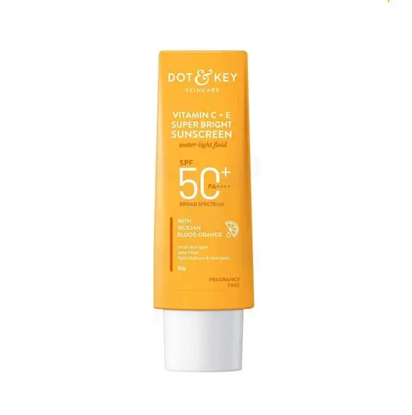 OKieLeU8IhQ1EB6dQjToHS1Vl1VJQdYMCy7wK7pf Dot & Key Vitamin C + E Super Bright Sunscreen SPF 50+ PA++++ with Sicilian Blood Orange (80g) - Image 1