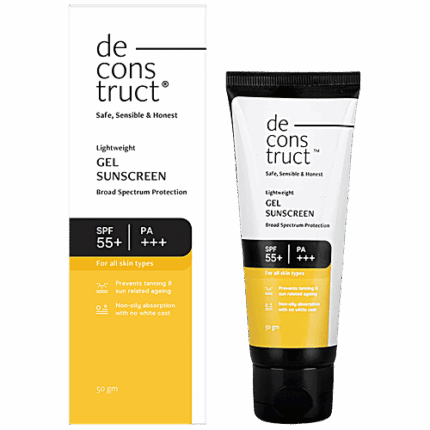 Deconstruct Lightweight Gel Sunscreen SPF 55+ PA+++ (Broad Spectrum Protection - 50g)
