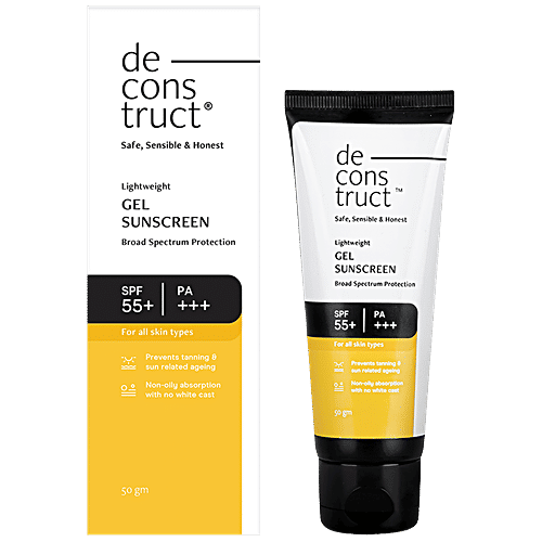 Sd2971c614b044e0494197718009fc840L Deconstruct Lightweight Gel Sunscreen SPF 55+ PA+++ (Broad Spectrum Protection - 50g) - Image 1