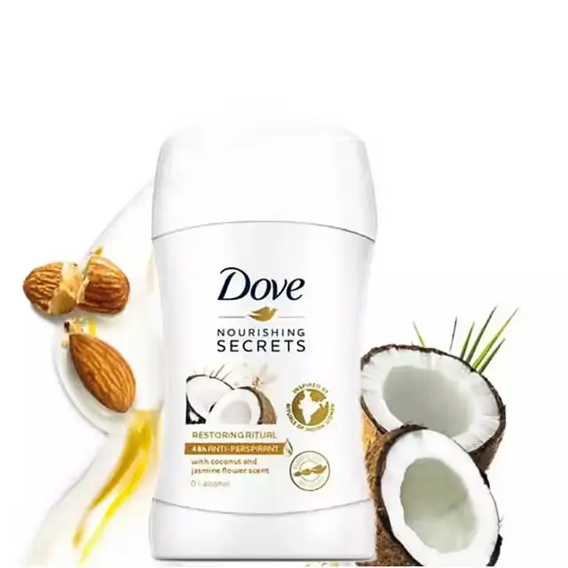dove-nourishing-secrets-coconut-and-jasmin-flower-deodorant-stick-40g-5062-products Dove Nourishing Secrets Restoring Ritual 48h Anti-Perspirant Deodorant Stick (with Coconut & Jasmine Flower Scent) - Image 1