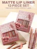 Dragon Ranee Matte Lip Liner Box Set (Long-Lasting & Waterproof - 12 Pcs Pack) - Image 2