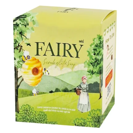 Fairy Scrub Gluta Soap (Coffee Green Tea Coconut Oil Scrub Gluta Soap)